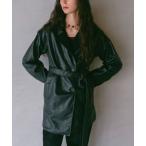 コート アウター Reversible Faux Leather Wool Coat レディース