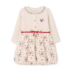 ワンピース 野イチゴ長袖バルーンワンピース「オーガニック」「日本製」 キッズ 子供服 女の子