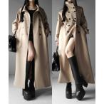  тренчкот пальто входить . тип [ 2color ]2WAY воротник-стойка over длинный тренчкот | 2WAY stand collar over long trench coat женский 