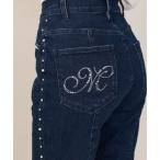  джинсы Denim Denim брюки [SM размер развитие ]biju-la внутренний разрез flair Denim женский 