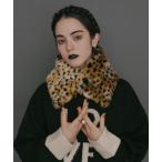  защита горла "neck warmer" шарф снуд Leopard мех пелерина женский 