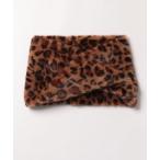  защита горла "neck warmer" шарф снуд животное рисунок eko мех защита горла "neck warmer" / Leopard мех шарф снуд женский мужской 