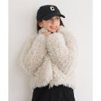 コート アウター キッズ　親子お揃いフェイクファーショートジャケット キッズ 子供服 女の子