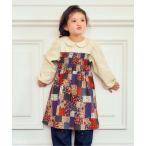 ワンピース 「リンク」りんご・パッチワーク シャーリングワンピース キッズ 子供服 女の子