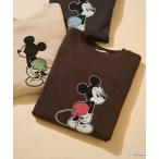  футболка тренировочный обратная сторона ворсистый ограничение развитие MickeyMouse/ Mickey Mouse передний и задний (до и после) принт тренировочный женский 