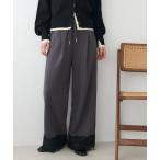ワイドパンツ スウェットパンツ ジャージ 「WEB限定」裾レーススウェットパンツ レディース