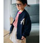 スタジャン アウター アルファベットロゴスタジャン キッズ 子供服 男の子 女の子