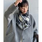  muffler палантин [WEB предшествующий предварительный заказ ][TWEED MILL/ твид Mill ] специальный заказ проверка × флис двусторонний электрическая розетка muffler женский 