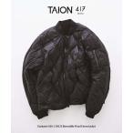 ダウンジャケット ダウン TAION / タイオン × 417 MA-1 FAUX リバーシブルウールダウン メンズ