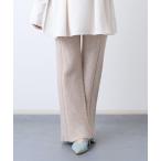 マタニティ 極暖 リブニット ブーツカット ワイドパンツ 秋 冬 「マタニティ 産前産後」
