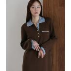  One-piece Gold кнопка распределение цвета Polo вязаный One-piece 
