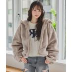 ブルゾン アウター 「おうちで洗える」モコモコファーフーディ キッズ 子供服 女の子