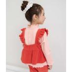 tシャツ ベロアフリルトップス2Pセット_セットアップ可 キッズ 子供服 女の子