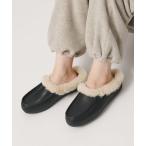 ugg туфли без застежки [ внутренний EXCLUSIVE][UGG] Anne потертость - шлепанцы / чёрная кожа женский 