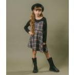 ワンピース チェックビスチェドッキングワンピース キッズ 子供服 女の子
