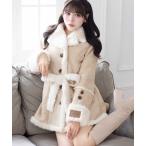  мутоновое пальто боа пальто [Belle Charme]Feminine Mouton Coat женский 