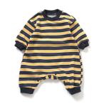 ベビー服 ロンパース 「リンク」マルチボーダー長袖カバーオール