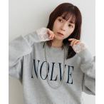 tシャツ 「WEB限定」ショート丈ロゴスウェットプルオーバー レディース