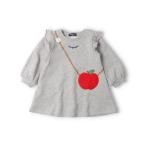 ワンピース りんごポシェットアップリケ裏毛ワンピース キッズ 子供服 女の子