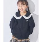 ブルゾン アウター 「かるぽか」襟フリルがきゅん 裏起毛ジップアップ キッズ 子供服 女の子