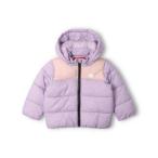 コート アウター 無地切替・小花柄中綿ジャケット キッズ 子供服 女の子