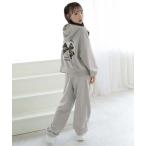 セットアップ りぼんアップリケ裏毛スウェットセットアップ キッズ 子供服 女の子