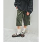 ワイドパンツ パンツ ホニョコールクロップドパンツ レディース