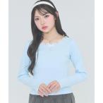 tシャツ 「ガーリーライン」レースポイントリブトップス キッズ 子供服 女の子