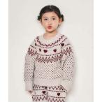 ニット セーター 「洗える」ハートノルディックニットトップス_セットアップ可 キッズ 子供服 男の子 女の子