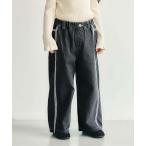 ワイドパンツ パンツ 「ワイド」ラインレースデニムパンツ キッズ 子供服 女の子