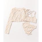 ベビー 「Rylee+Cru」Crop Rashguard Set Yellow Floral
