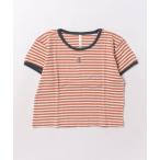 ベビー 「Rylee+Cru」Pointelle Tee Poppy Stripe