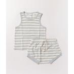 ベビー 「Quincy Mae」Terry Tank + Short Set Sky Stripe