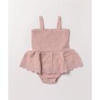 ベビー 「Quincy Mae」Smocked Skirted Romper Mauve