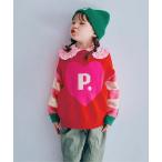 ニット セーター 大きなP.ハート！カラフルジャガードセーター キッズ 子供服 男の子 女の子