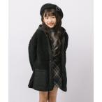コート アウター ロングボア切り替えキルティングジャケット キッズ 子供服 男の子 女の子