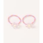 ヘアゴム カラフルゴムお花ヘアゴム　2個セット