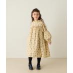 ワンピース フリルカラー花柄フランネルワンピース キッズ 子供服 女の子