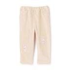 ベビー 「あったか素材」ウサギアップリケ　カットパンツ