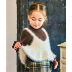 タートルネック ニット セーター 「洗える」お花・ボーダーリブニット キッズ 子供服 女の子