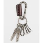 キーホルダー 「チャイハネ」フェザーチャーム カラビナ付きキーホルダー