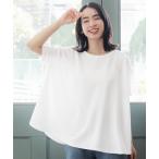 tシャツ エンボス加工Aライントップス レディース
