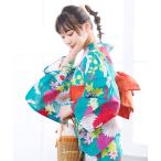 浴衣 女性浴衣単品 クリアブルーに菊模様 レディース