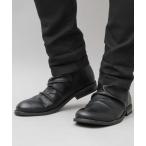 メンズ ブーツ 「glabella/グラベラ」 PUレザー ドレープブーツ / ミドルブーツ