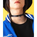 チョーカー an meets zakka マルチチャームレザーチョーカー / メンズ レディース ユニセックス ネックレス 革 ブラック 黒 レディー