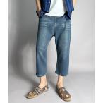 ジーンズ クロップドパンツ メンズ デニムパンツ サルエルパンツ 7分丈 ヴィンテージ加工 ストレッチ 夏 メンズ レディース