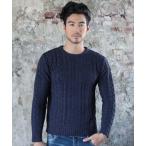 ニット 5GG フィッシャーマン ケーブル クルーネック アクリル ニット セーター