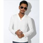 tシャツ ランダムテレコリブVネックロン