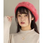 帽子 ベレー帽 アンゴラファーベレー帽 レディース