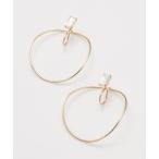 ショッピングサークル イヤリング 「K10」サークルフープモチーフシェルイヤリング/天然石 レディース